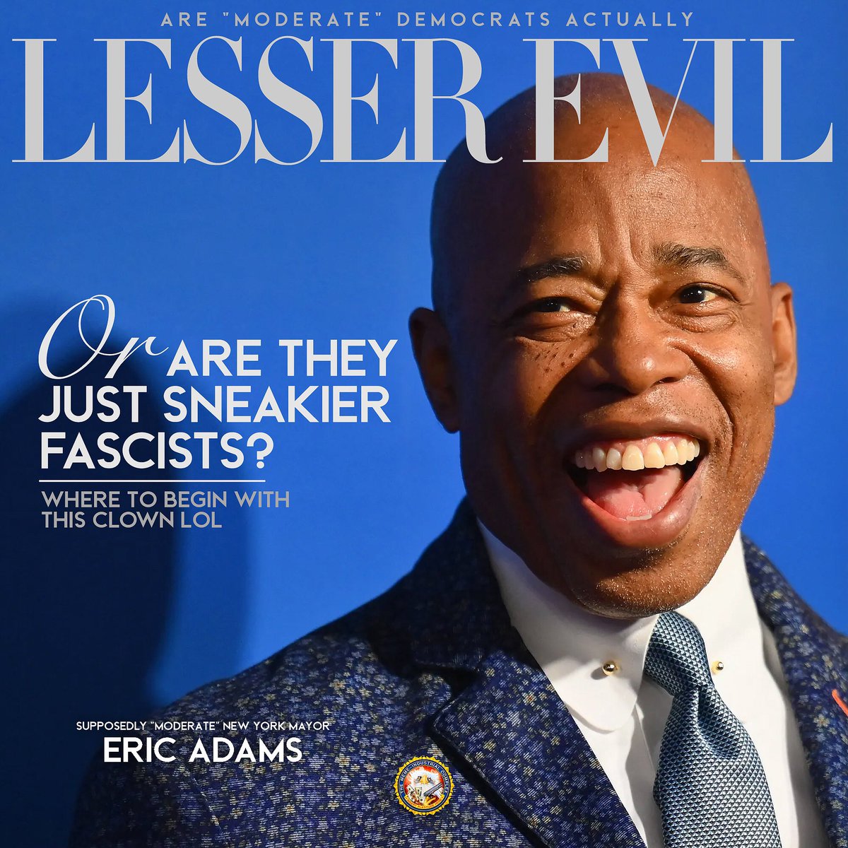 MemeIndustrial's tweet photo. Proud to announce the first 4 issues of LESSER EVIL, featuring Andre Dickens, Gavin Newsom, Eric Adams, and Victoria Nuland! 🎉✨ https://t.co/RiIjmDgC9h