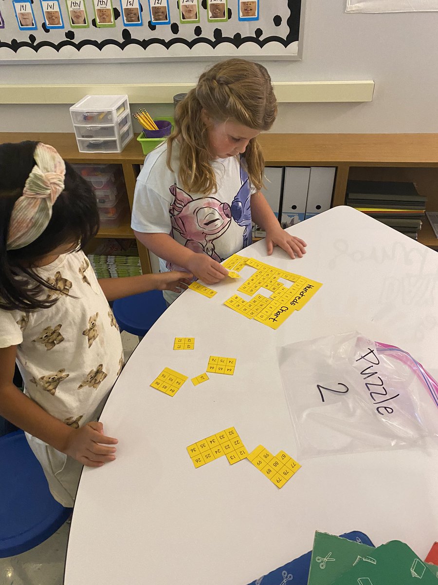 thecarel5's tweet image. Working on our number sense by putting 100’s chart puzzles together. The justification talk was 🔥#Proud2BNorthies #JCSchoolsChampions #WeAreElementary