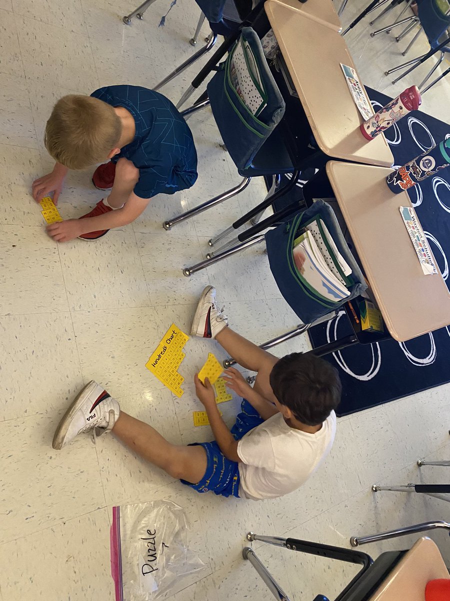 thecarel5's tweet image. Working on our number sense by putting 100’s chart puzzles together. The justification talk was 🔥#Proud2BNorthies #JCSchoolsChampions #WeAreElementary