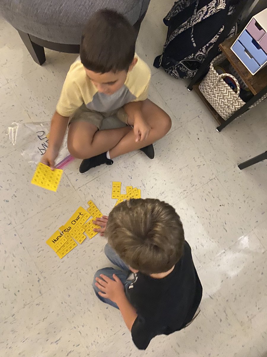 thecarel5's tweet image. Working on our number sense by putting 100’s chart puzzles together. The justification talk was 🔥#Proud2BNorthies #JCSchoolsChampions #WeAreElementary