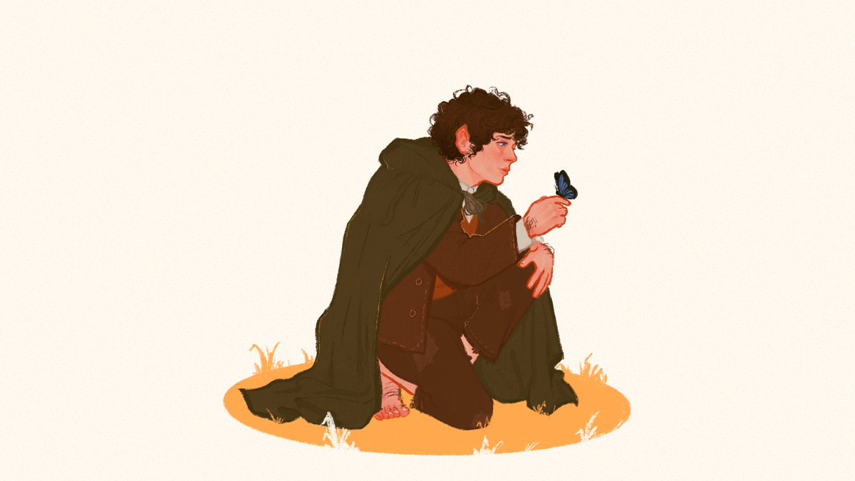 now that i know what lord of the rings is, the fall equinox compelled me to draw frodo baggins