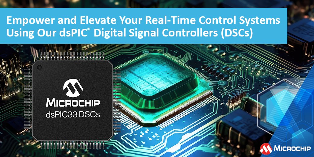 MicrochipTech's tweet image. Embrace emerging technologies and bridge the gap for processing real-time signals using our dsPIC® DSCs, merging MCU control attributes with DSP computation capabilities in a single device. Read more: mchp.us/3sZNGH7. #microcontroller #digitalsignalcontroller #dspengine