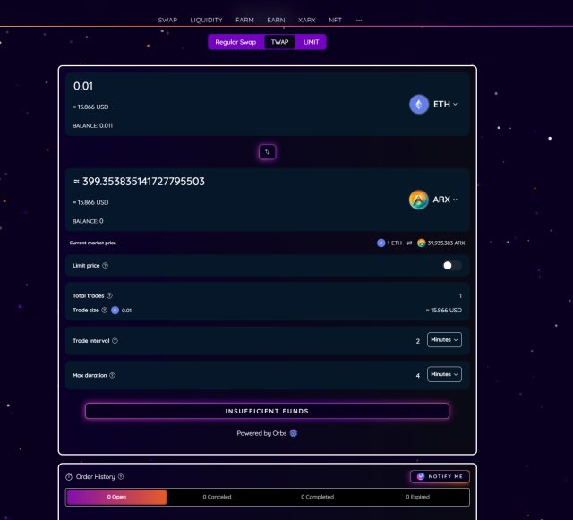 ArbidexFi's tweet photo. 🎉Big Announcement! 🎉  

Arbidex joins forces with @orbs_network to introduce  a new trading feature; Limit Orders, TWAP Orders, and instant notifications!🤯  

Elevate your trading game and stay in the loop with our new features🔥 

In addition to this amazing news we have also completed the airdrop to our NFT holders!🥳 

😮‍💨Those double passive income rewards are juicy!💦🤑💰

$ARX $xARX $ARB #Arbitrum