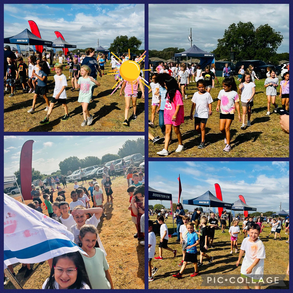 GingerBryan15's tweet photo. Just a colorful fun run for our Boosterthon fundraiser! #aesriseabove #granburyisd https://t.co/UCxKkdPgVV
