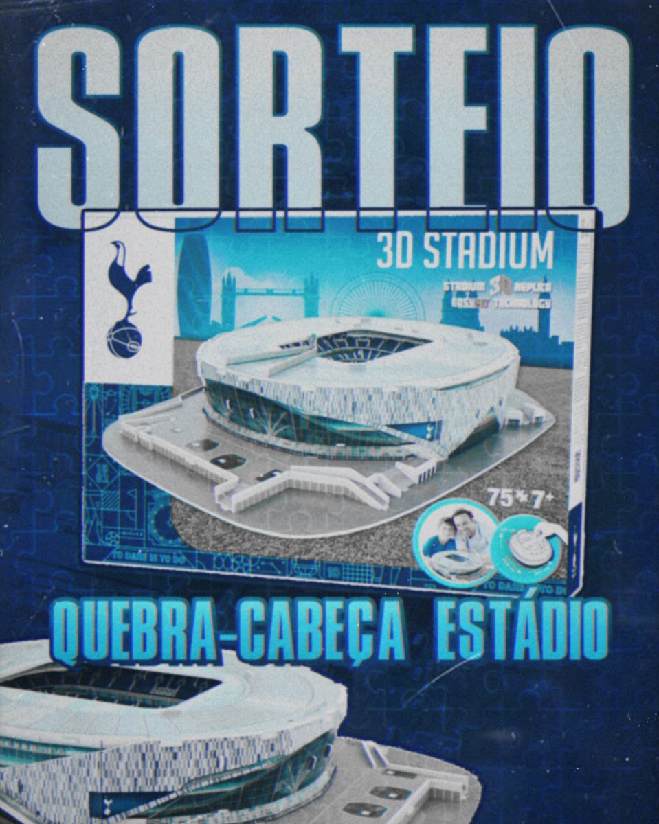 🚨SORTEIO🚨

Os adms se juntaram e dessa vez vamos sortear um produto oficial do Tottenham.

Um quebra-cabeça 3D, réplica perfeita, do Tottenham Stadium. 

Regras 👇
- SIGA o <a href="/SpursXtraBr/">Spurs Xtra</a> 
- CURTA E DÊ RT nesse post

RESULTADO
31/10