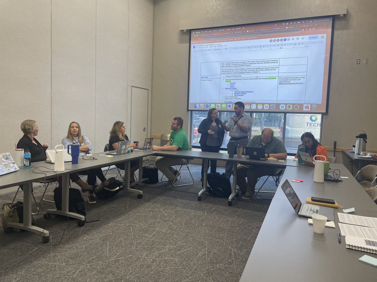 JenZ_Atkinson's tweet photo. @msdwt Elementary MTSS coaches’ meeting this morning had coaches discussing behavior supports and teaching students desired behavior. @msdwtTandL #whywt https://t.co/QsHavgrCzt