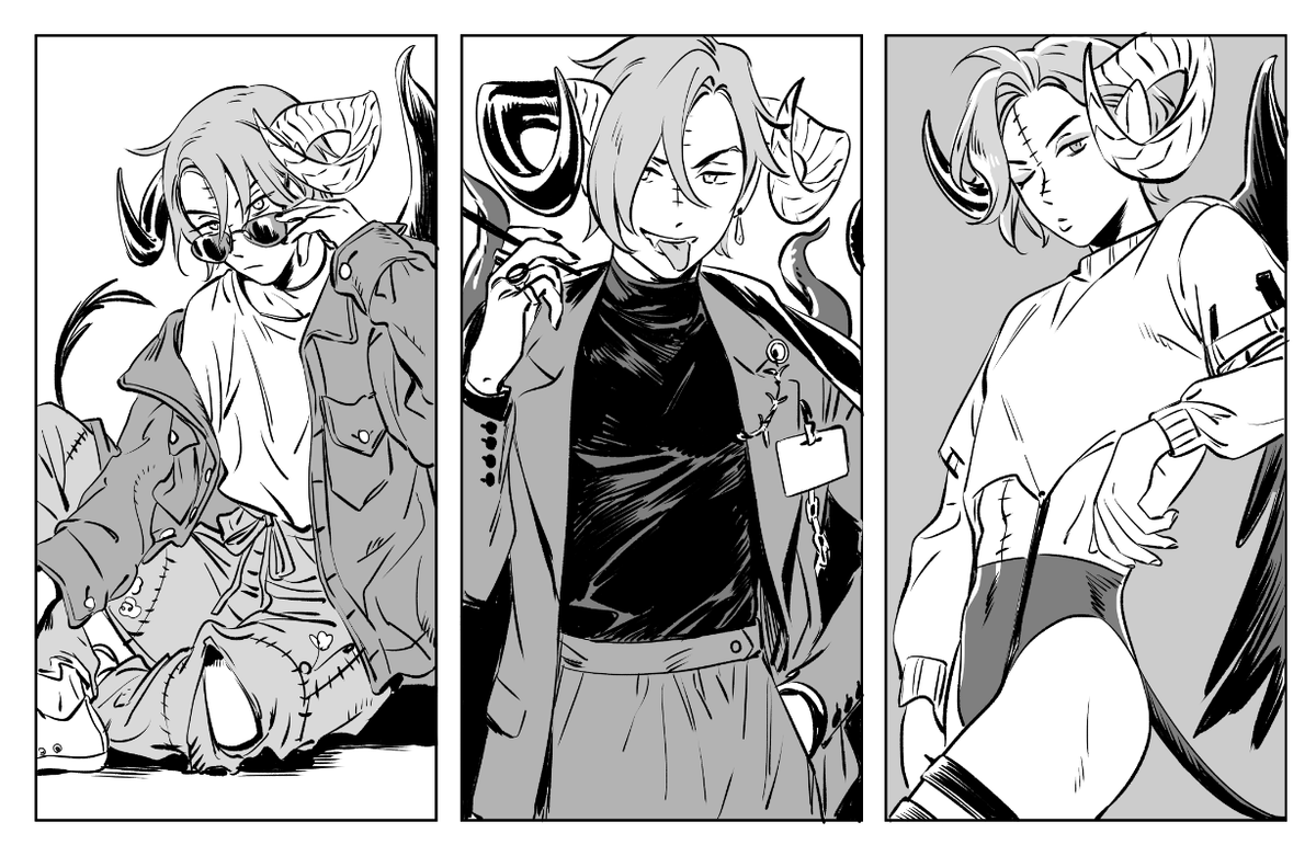 annnd i got really sick over the weekend and only had strength to doodle trem, so here are more (3/3)💜