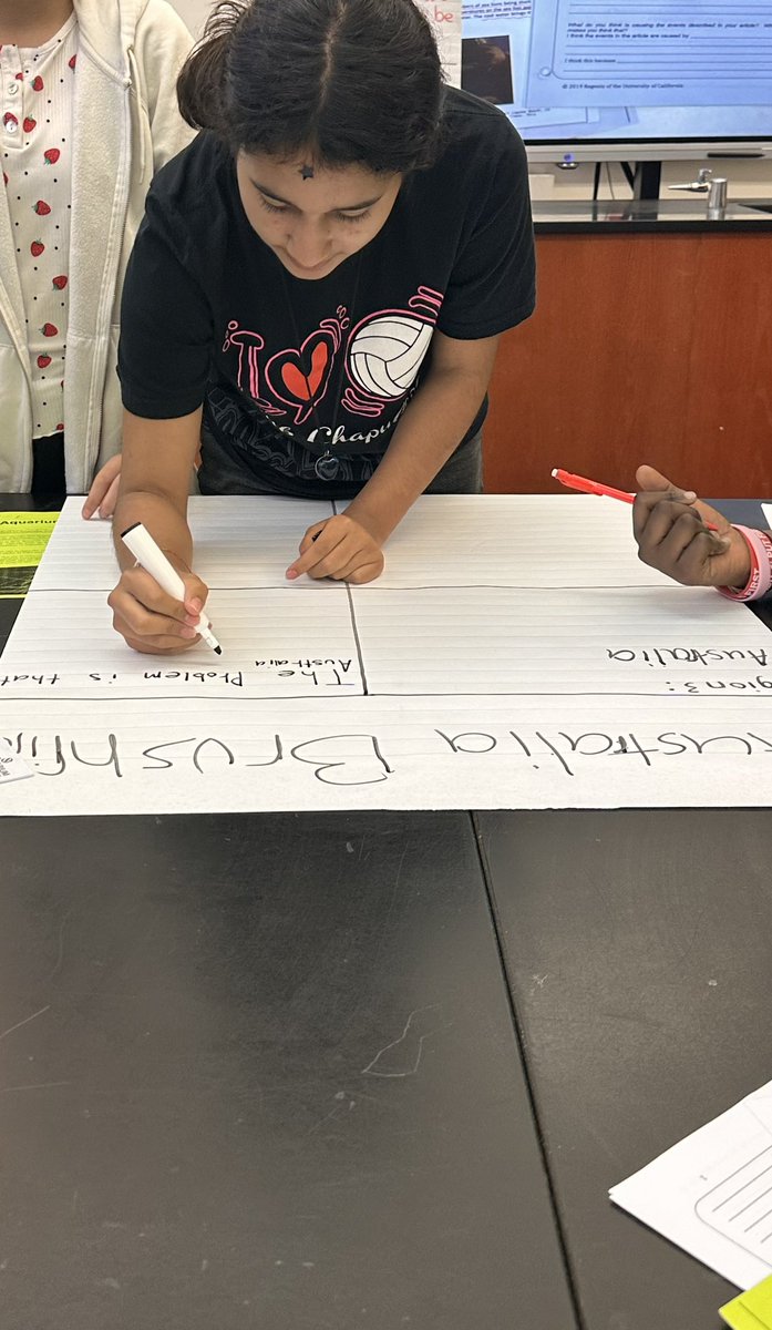 shobica_wadhwa's tweet image. Students are creating their first collaborative poster today in order to achieve a common goal and show a sense of ownership #collaboration #ClassroomCommunity #TeamWork #StudentEngagement #Creativity 
 #BeachScience @Birch_Aquarium