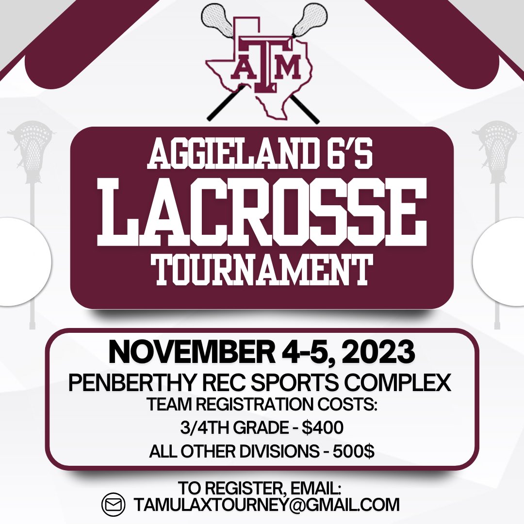 It’s official! This year we will be doing a 6’s tournament instead of 7’s in order to replicate how the Olympics will be incorporating lacrosse in the near future. Sign up today to secure your team a spot!
