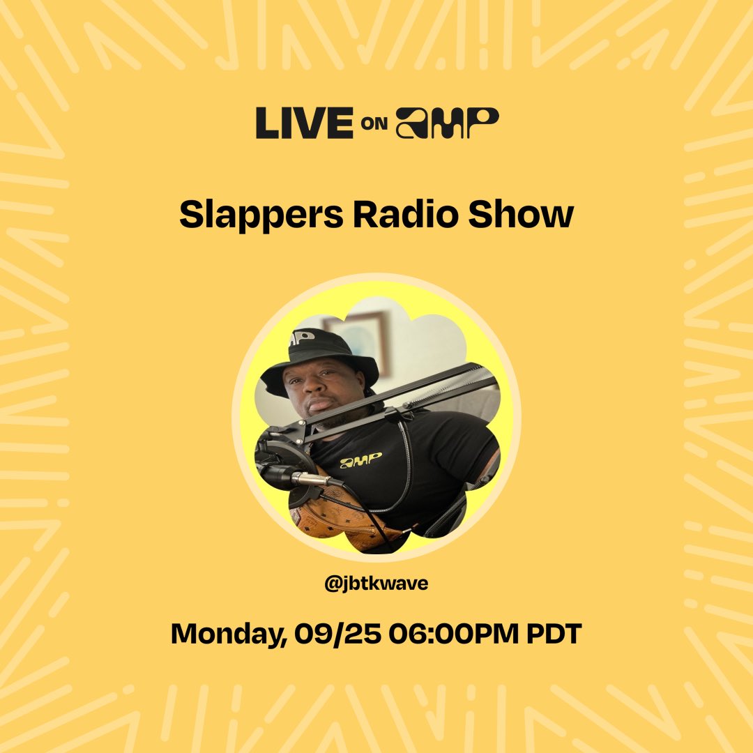jaybizzleking's tweet photo. My Amp show, Slappers Radio Show, is live. Don't miss it! Tune in!
https://t.co/sM6njLm4l8 https://t.co/HkW99tDP9s