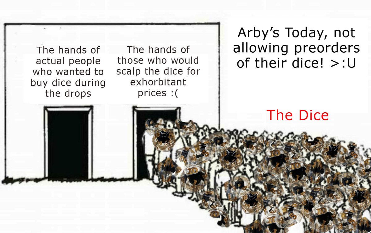 ArtySelina's tweet photo. Maybe someday, if they ever re-release the dice, we'll have a chance to avoid such madness. 
@Arbys @iceboxcoolstuff https://t.co/IvePdo7GBk
