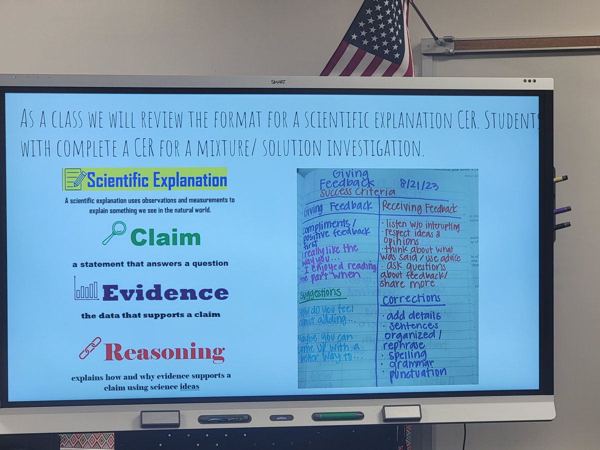 Giving and receiving feedback for our mixture/solution CER. 

@DLE_Lions 

#hearourroar #heartofalion #justgoodteaching