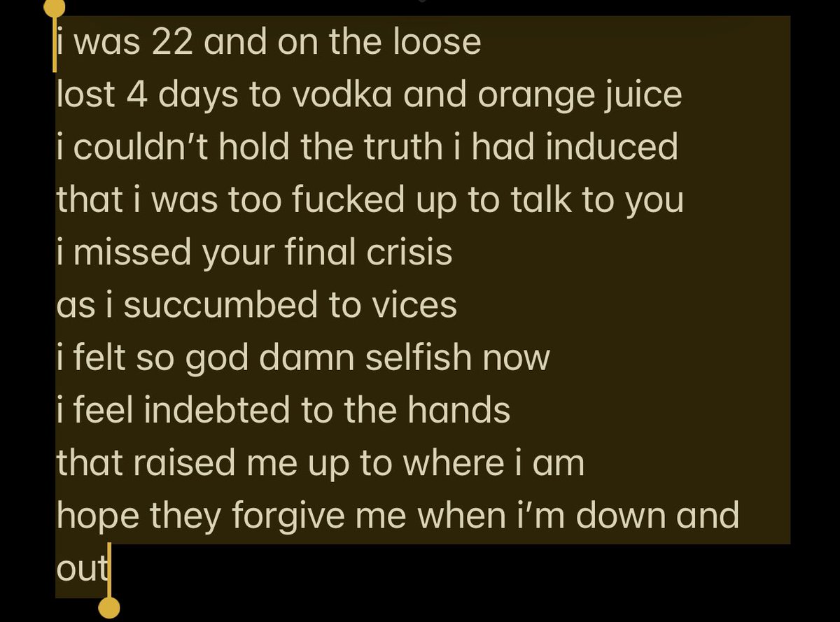 iamvarju's tweet photo. @NoahKahan i wrote some sad lyrics to celebrate fall and make my loved ones question my well being hope you like them https://t.co/MFPgkcxTKL