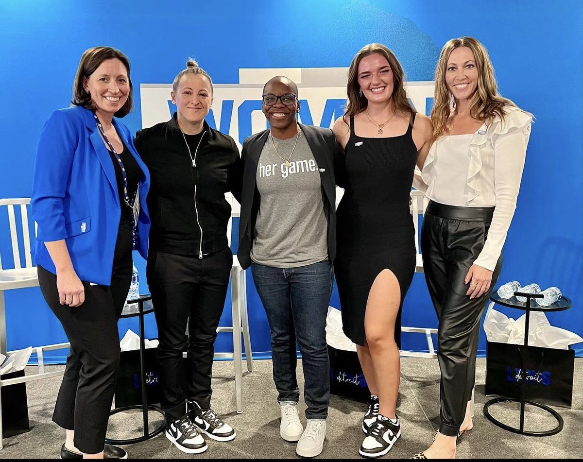wnfcfootball's tweet photo. @wnfcfootball x @Lions Women In Football celebration. #wnfcproud #nfl #lions https://t.co/QhKs5CTNI8