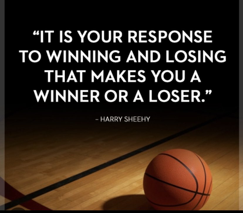 “Competing at the highest level is not about winning. It’s about preparation, courage, understanding and nurturing your people, and heart. Winning is the result,” Joe Torre

Winners discipline themselves to develop the habits of being a winner regardless of the result.