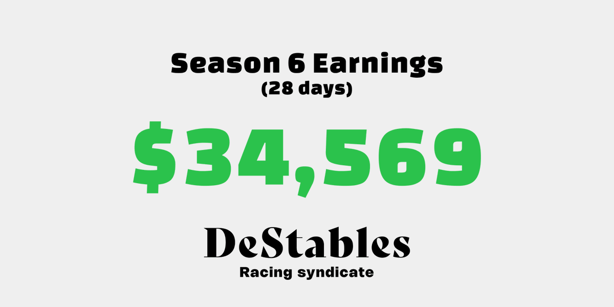 Season 6 was our best yet 

Huge props to <a href="/photofinishgame/">Photo Finish™ LIVE 🐎 Virtual Horse Racing</a> for making this possible

Tag someone who faded DeStables below 👇