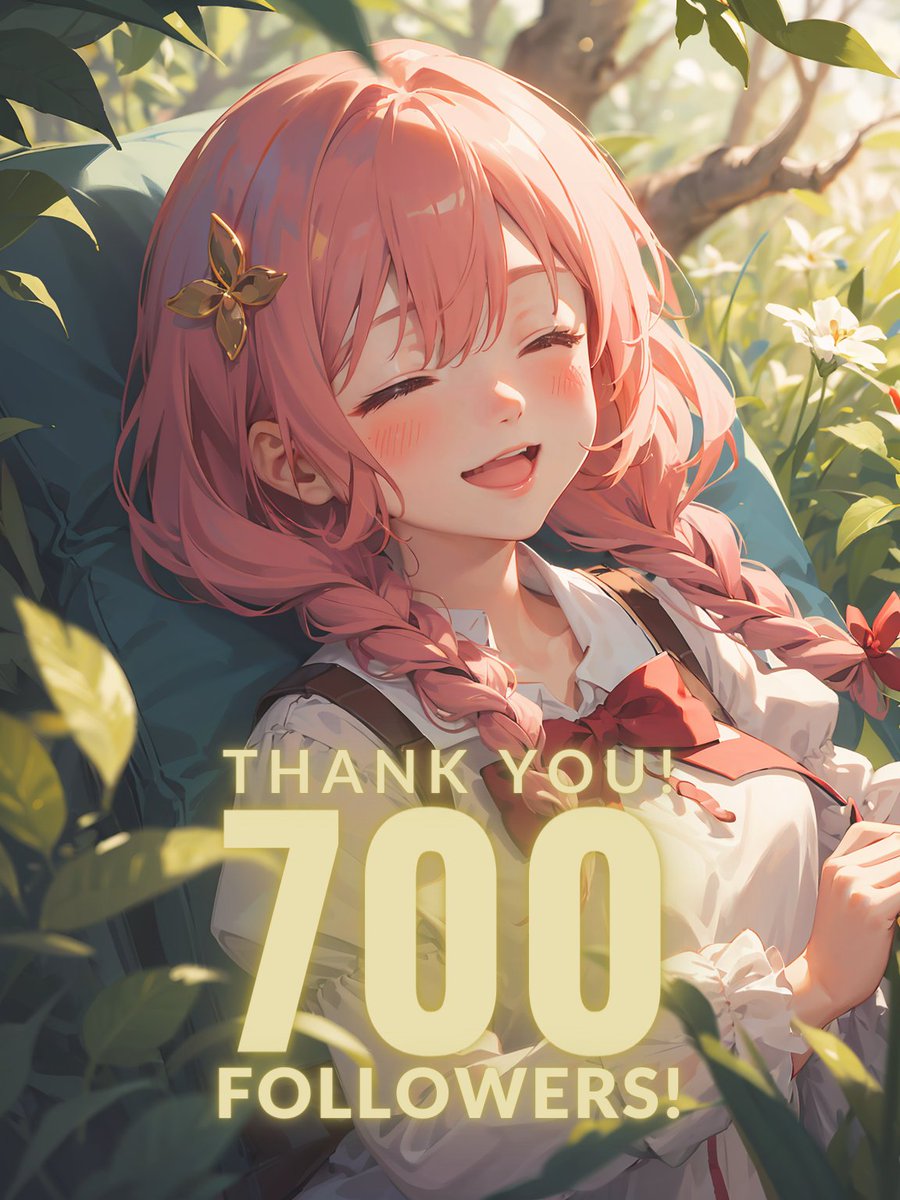 hoheto_pro_'s tweet photo. フォロワー様が700名を突破しました🤍
心より感謝致します😊

日頃からのいいね、リポスト、フォローすべてが嬉しく、励みになっています🎀

これからも可愛いイラストを探求します🌟
宜しくお願い致します☘
#AIart #AIイラスト https://t.co/ulcJAaHBp3