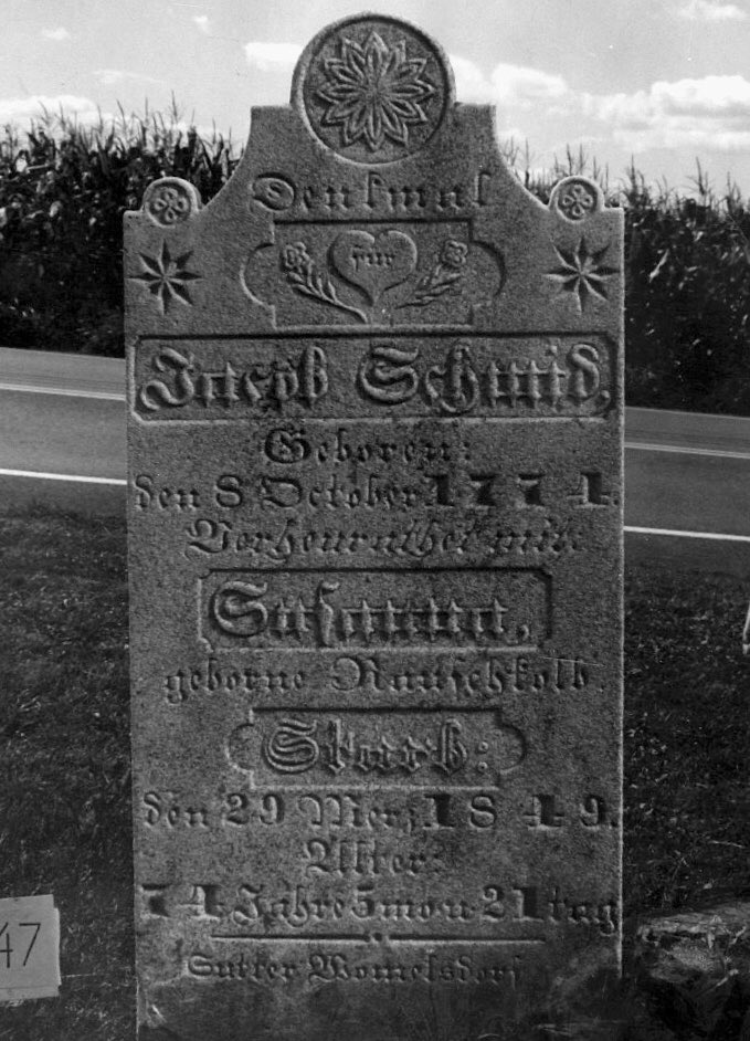 Lara_A_Thomas's tweet photo. In the same Stump burial ground, marble examples of the continued folk art symbolism by a stonemason never identified in the Farber Collection, but known us as the Sutton workshop. Hexefoil/sun symbolism, with both raised and embossed fraktur.  The last is Farber’s example. https://t.co/LeWe9sJ6ci