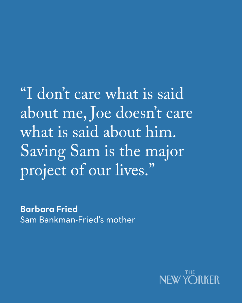 NewYorker's tweet photo. As Sam Bankman-Fried’s trial looms, his parents—popular Stanford Law professors—are scrambling to aid his defense while facing their own legal woes. @sheelahk spent time with the family at their California home while they strategized. https://t.co/gFqL7aKC3H https://t.co/32CkE8Oy10