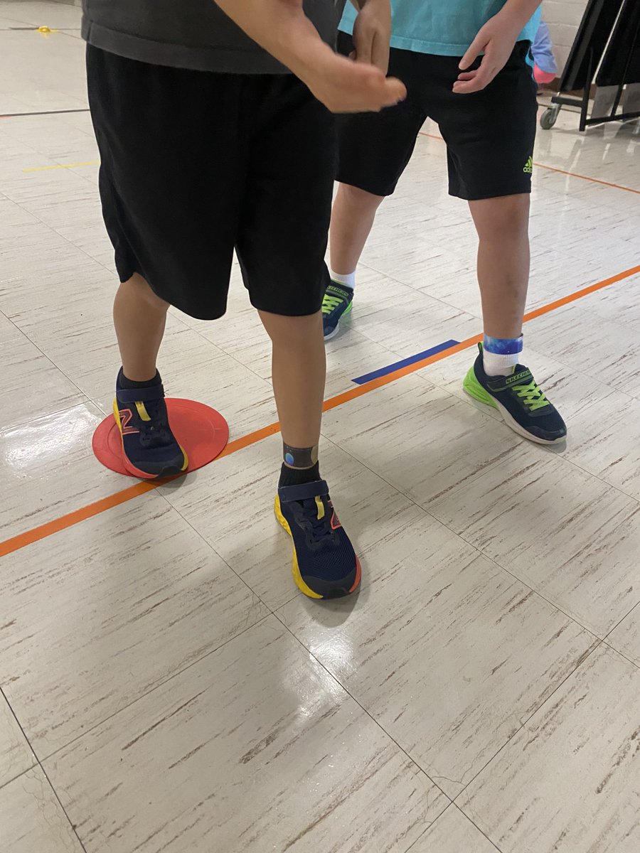 I wish I could remember who I saw post this first, but great idea to use slap bracelets around our opposite foot when learning to step and throw! Purchased them cheap on Amazon and kids knew how to use them already! #physed