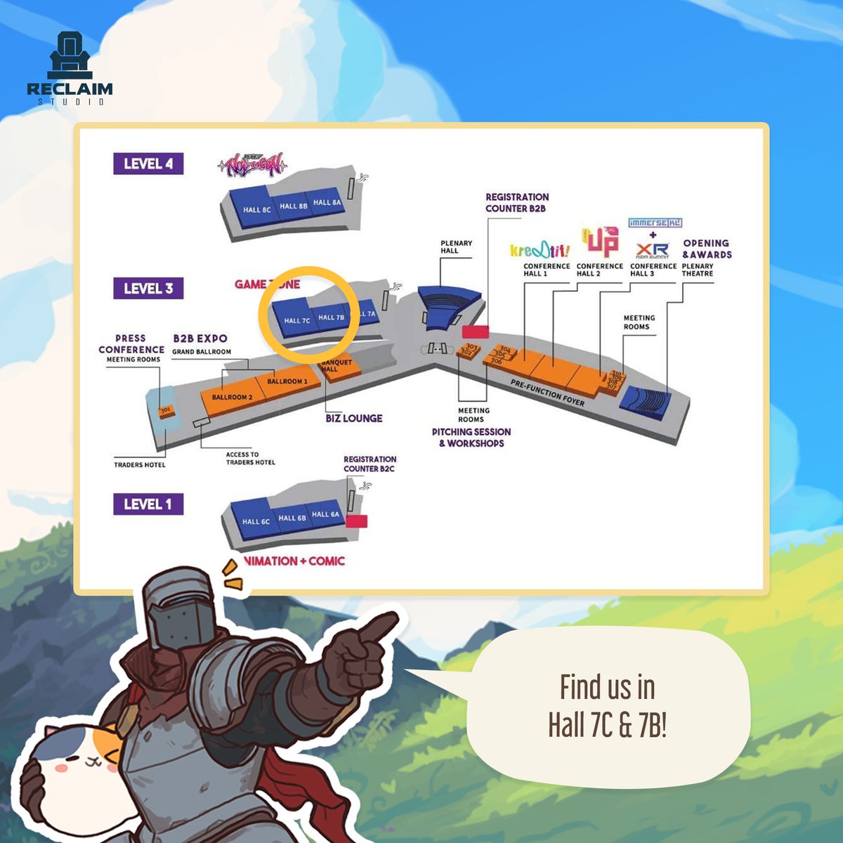 studio_reclaim's tweet photo. Hi, guys! Come and find us at MYDCF! We'll be in Halls 7C &amp; 7B! #ameowzingtales #MYDCF https://t.co/F3jHnfzHYh