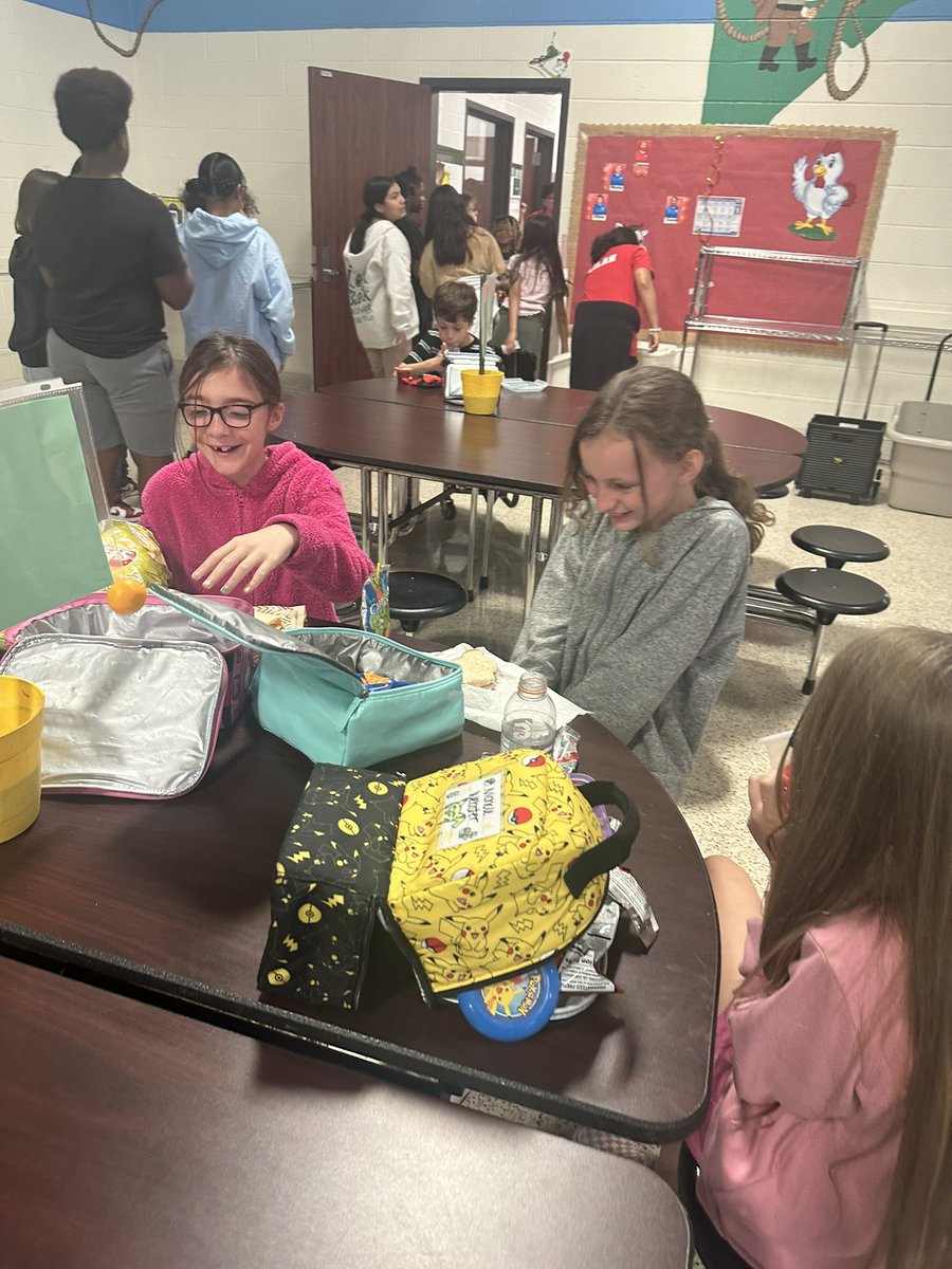 Laughing with friends at lunch. Is there anything better? <a href="/HumbleISD_OE/">Oaks Elementary</a>