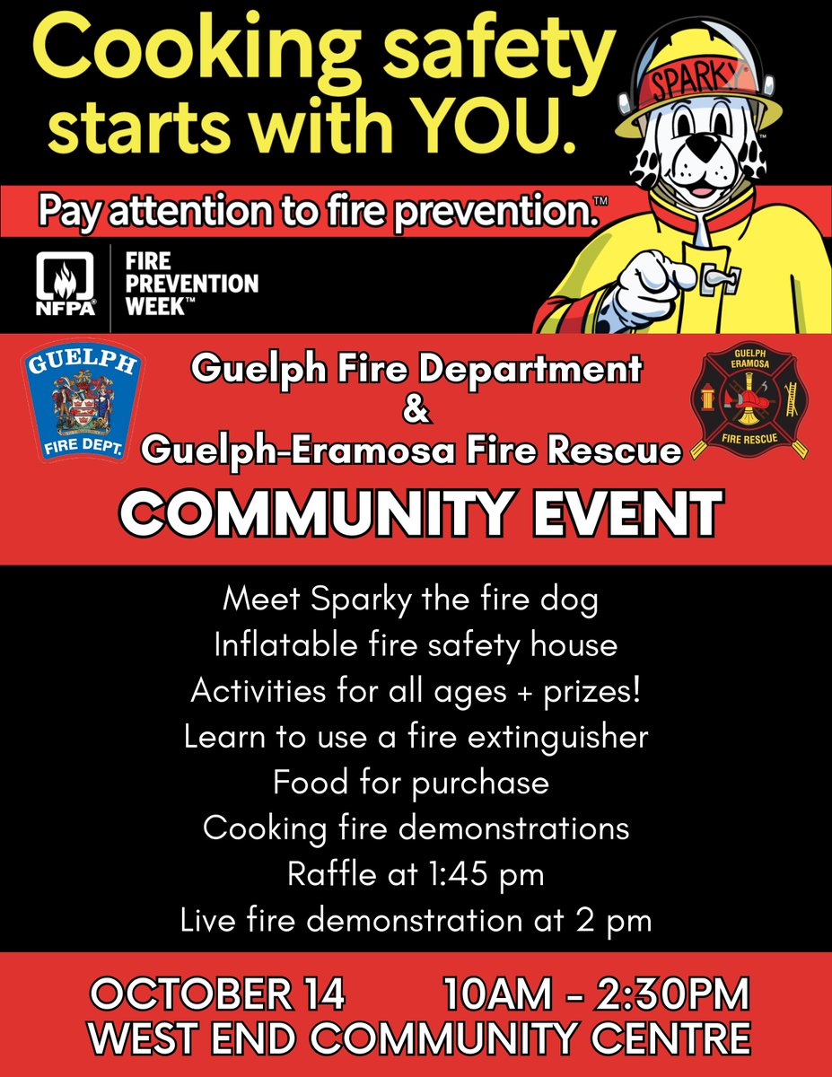 West Village Co-op (@guelphvillage) on Twitter photo October 14th 10-2:30pm at the WERC for hands on #firesafety experiences <a href="/GuelphFire/">Guelph Fire Department</a> - kids will have fun learning! <a href="/WestwoodUGDSB/">Westwood PS</a> <a href="/stpetersaints/">St. Peter Catholic School, Guelph</a> <a href="/stjosephguelph/">St. Joseph Knights</a> <a href="/FalconFeat/">St. Francis</a> <a href="/MitchellWoodsPS/">Mitchell Woods PS</a> <a href="/TaylorEvansPS/">Taylor Evans PS</a> <a href="/GatewayDrivePS/">GatewayDrivePS</a> <a href="/WillowRoadPS/">Willow Road PS</a> <a href="/paisleyroadps/">@PaisleyRoadPS</a> @cityofguelp #FireSafety October 14th 10-2:30pm at the WERC for hands on #firesafety experiences <a href="/GuelphFire/">Guelph Fire Department</a> - kids will have fun learning! <a href="/WestwoodUGDSB/">Westwood PS</a> <a href="/stpetersaints/">St. Peter Catholic School, Guelph</a> <a href="/stjosephguelph/">St. Joseph Knights</a> <a href="/FalconFeat/">St. Francis</a> <a href="/MitchellWoodsPS/">Mitchell Woods PS</a> <a href="/TaylorEvansPS/">Taylor Evans PS</a> <a href="/GatewayDrivePS/">GatewayDrivePS</a> <a href="/WillowRoadPS/">Willow Road PS</a> <a href="/paisleyroadps/">@PaisleyRoadPS</a> @cityofguelp #FireSafety