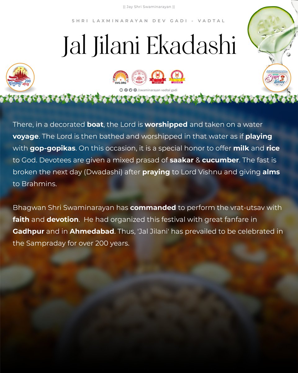 officiallndym's tweet photo. Today is Jal Jilani Ekadashi
•
•
•
•
#Swaminarayan #LNDYM #Dharmakul #Vadtal #VadtalGadi #LaxminarayanDev #LNDev #NarnarayanDev #NNDev #VadtalMandir #DharmakulAashrit #LaljiMaharaj #BhaviAcharya #Acharya #Maharajshri #Vadtal200 #LNDev200 #Acharya75 #AmrutMahotsav2024 https://t.co/cblN7JAhHE