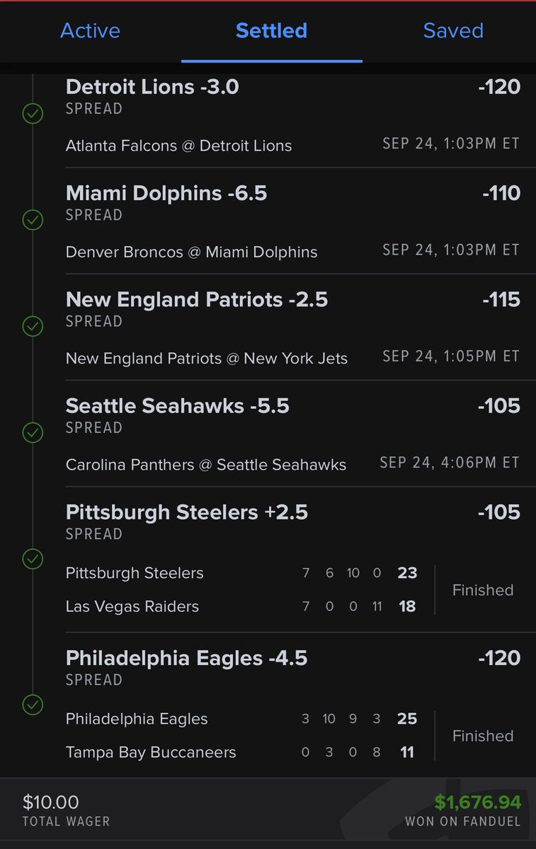 Let’s go!!!!!!! 

Cashing $$$$

<a href="/stoolpresidente/">Dave Portnoy</a> <a href="/BarstoolBigCat/">Big Cat</a> <a href="/barstoolsports/">Barstool Sports</a> <a href="/FDSportsbook/">FanDuel Sportsbook</a> 

#nflbets #NFL #Eagles #Parlay #Cashing #sportsbet