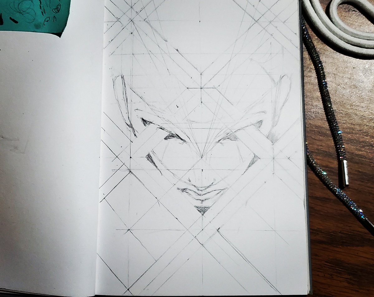 👀 Started a new drawing for the week. 

 Trying my hand at a little more geometries.
.
.
#sketchbook