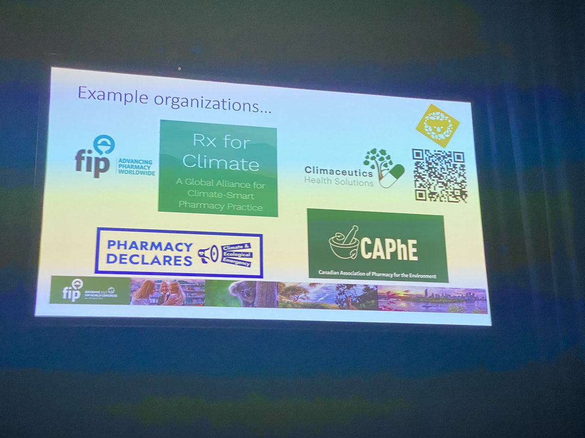 Thanks, @shellyza123, for the shout out in this #FIP2023 session. Collectives like @Rx4Climate, @PharmDeclares, #CAPhE, et al help aggregate expertise, advocacy, & connections. #joinus #joinothers #GreenerTogether