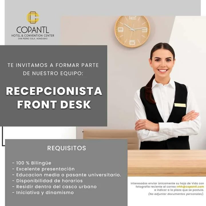 ✅ 3x1

✅ 3 vacantes en 1 empresa!

Esta es tu oportunidad de entrar al fascinante mundo de la hoteleria!!

Aplica al precioso @copantl hotel o #CompartaVacantes