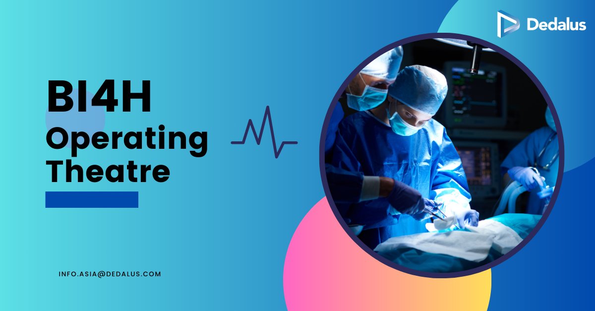 BI4H Operating Theatre (OT) module is developed to monitor the OT and the birth paths activities such as room occupations or equipes performances.

#dedalus #dedalusapac #dedalusasia #bi4h #healthcare #medical #technology #innovation #digitalization