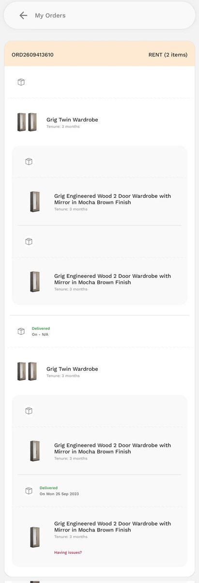 rahulmodi's tweet image. Only 2 /4 wardrobes delivered, but app says 3 are delivered #worstapp @FurlencoSupport @FURLENCO @mysleepwell 
No response from customer support