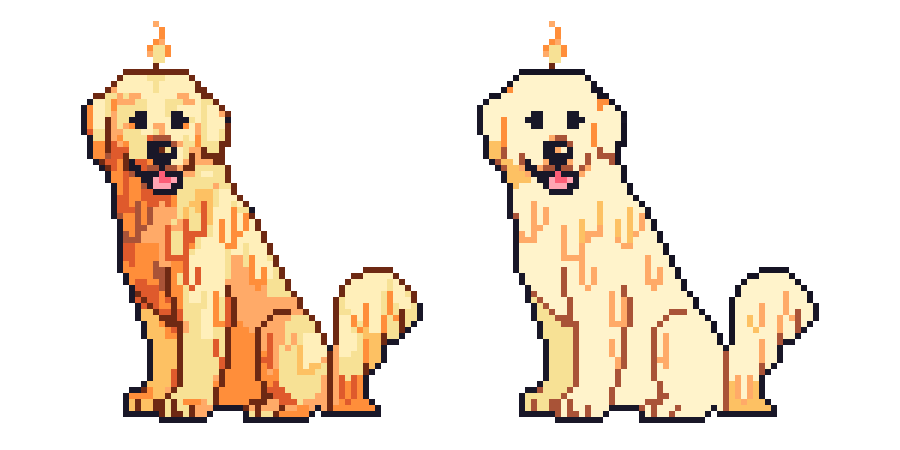 「wax dog #pixelart #ドット絵 」|finchのイラスト