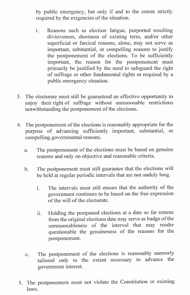SC's decision annulling the law postponing the 2022 Barangay/SK elections is now available online. The decision (Macalintal v. COMELEC) states for first time the criteria to be used in testing whether a law that postpones elections is valid. sc.judiciary.gov.ph/wp-content/upl…