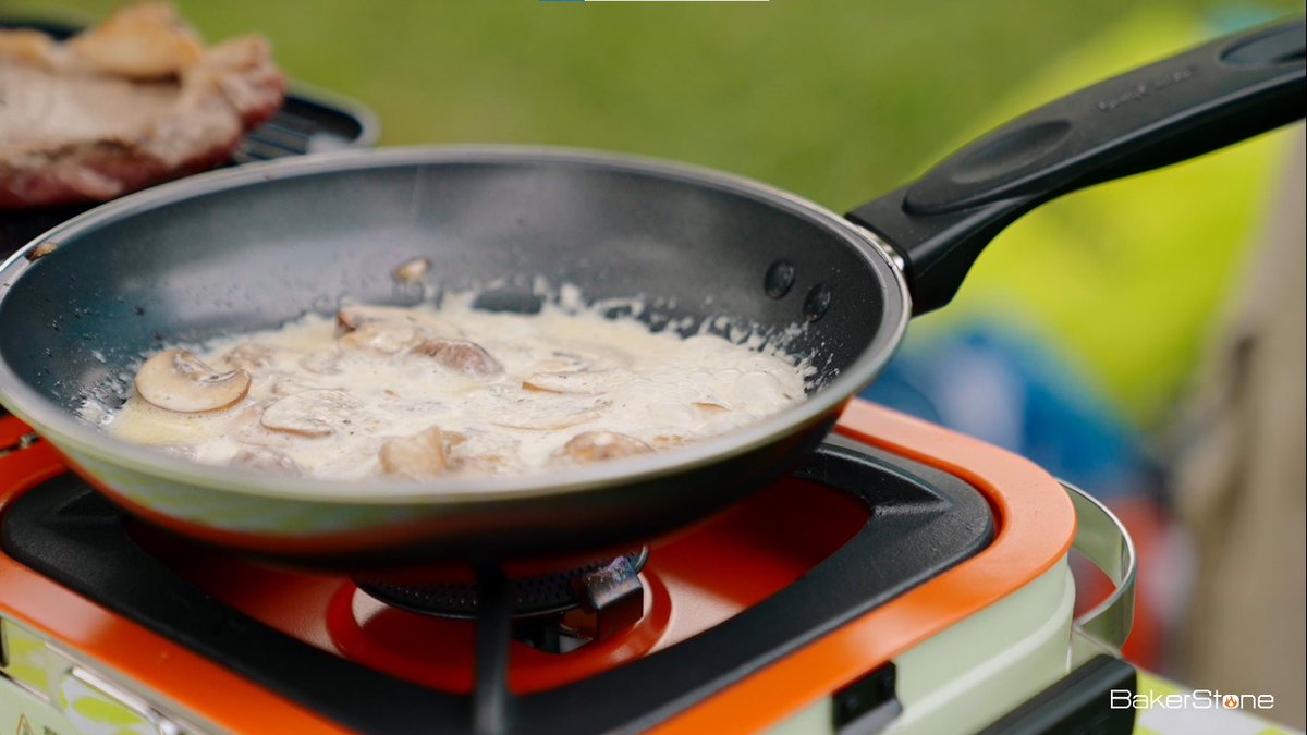 Steak in this moment! 
You can make this delicious and juicy steak while camping. 

Grap the Camp Buddy with you and try out our Chef Signature recipes. 

Purchase online via a.co/d/dlhY09O