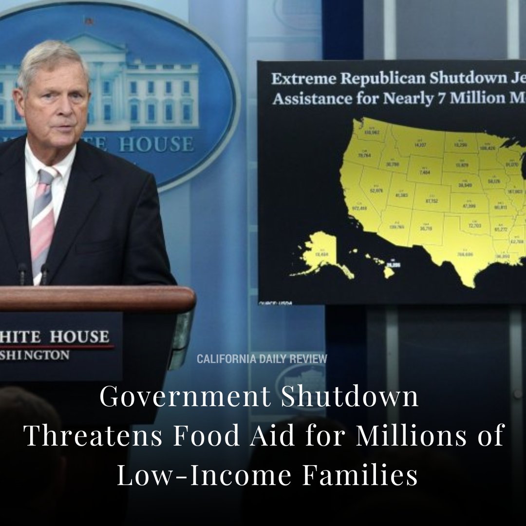 californiaDY's tweet image. 7 million families will suffer when the SNAP program for Women, Infants &amp;amp; Children (WIC) runs out of money after the Republican Government Shutdown

#californiadaily #snapprogram #wic #governmentshutdown #whitehouse #food #nurition #whodey #news