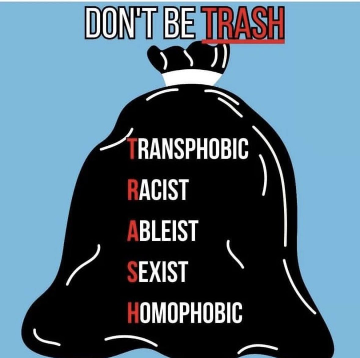 prideukorg's tweet photo. Don’t be trash https://t.co/F0Y2ksQgbT
