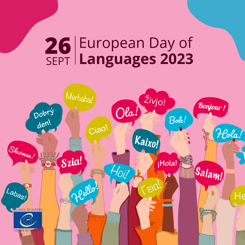coe's tweet photo. 🎉 Today is the #EuropeanDayOfLanguages! 🎉

It's a day to highlight #Europe’s linguistic and cultural diversity.

Every year since 2001 the European Day of Languages celebrates the wealth of #languages coexisting in Europe and beyond. 

#CoEEDL