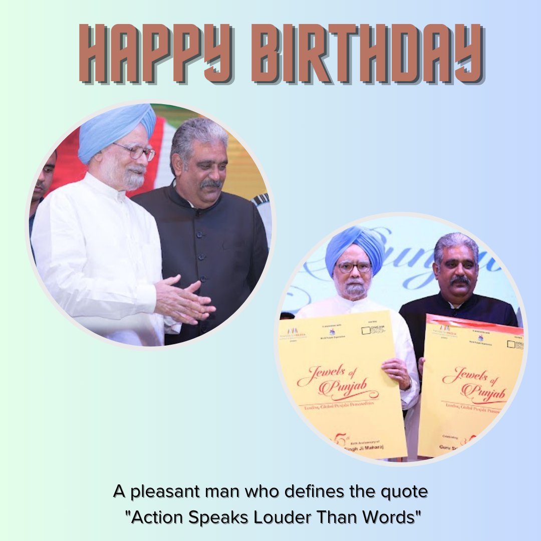 ManeeshMedia's tweet photo. Happy Birthday to Dr. Manmohan Singh, a stalwart in Indian politics and a visionary leader! He is renowned for his significant contributions to the Indian #HappyBirthday #DrManMohanSingh #FormerPrimeMinisterOfIndia #JewelsofPunjab https://t.co/Ii8IludF0Z