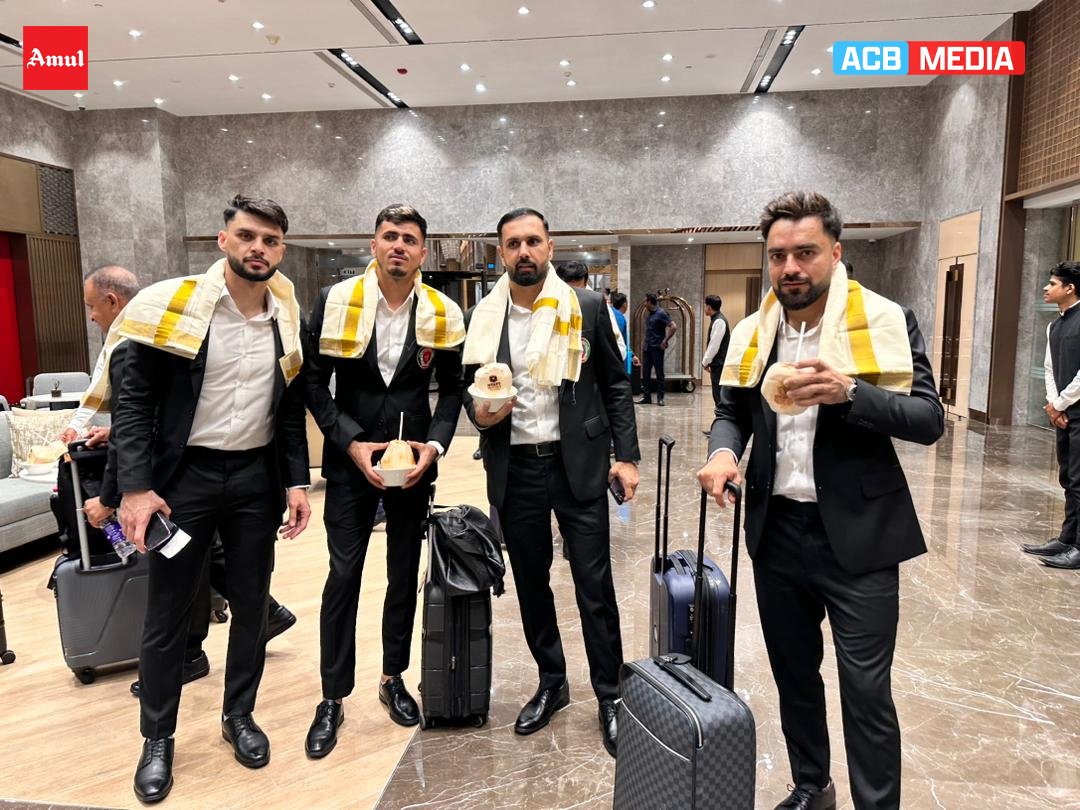 Afghanistan cricket team have arrived in Thiruvananthapuram, India, ahead of #WorldCup2023

- They will play their first warmup match against South Africa on Friday. 

#AfghanAtalan | #CWC23 | #Afghan #3rdODI
#UnseenStory #NaveenUlHaq
