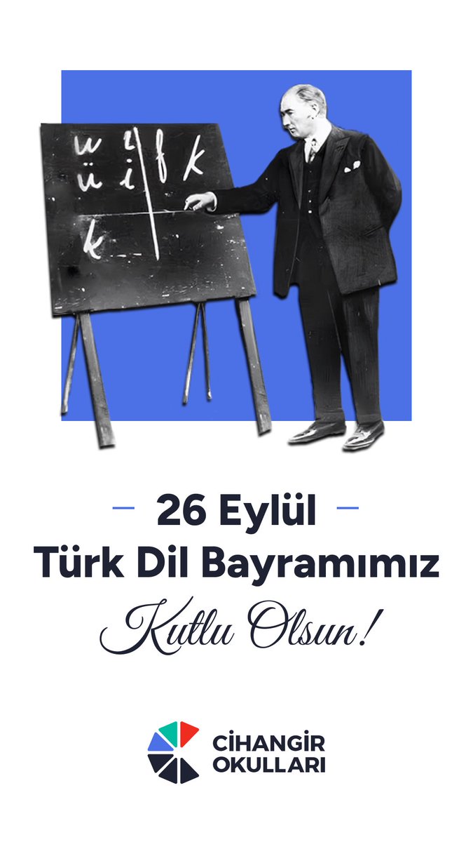 26 Eylül Türk Dil Bayramımız Kutlu Olsun ! 📝 

#cihangirokulları #buradaeğitimçokbaşka 
#dilbayramı