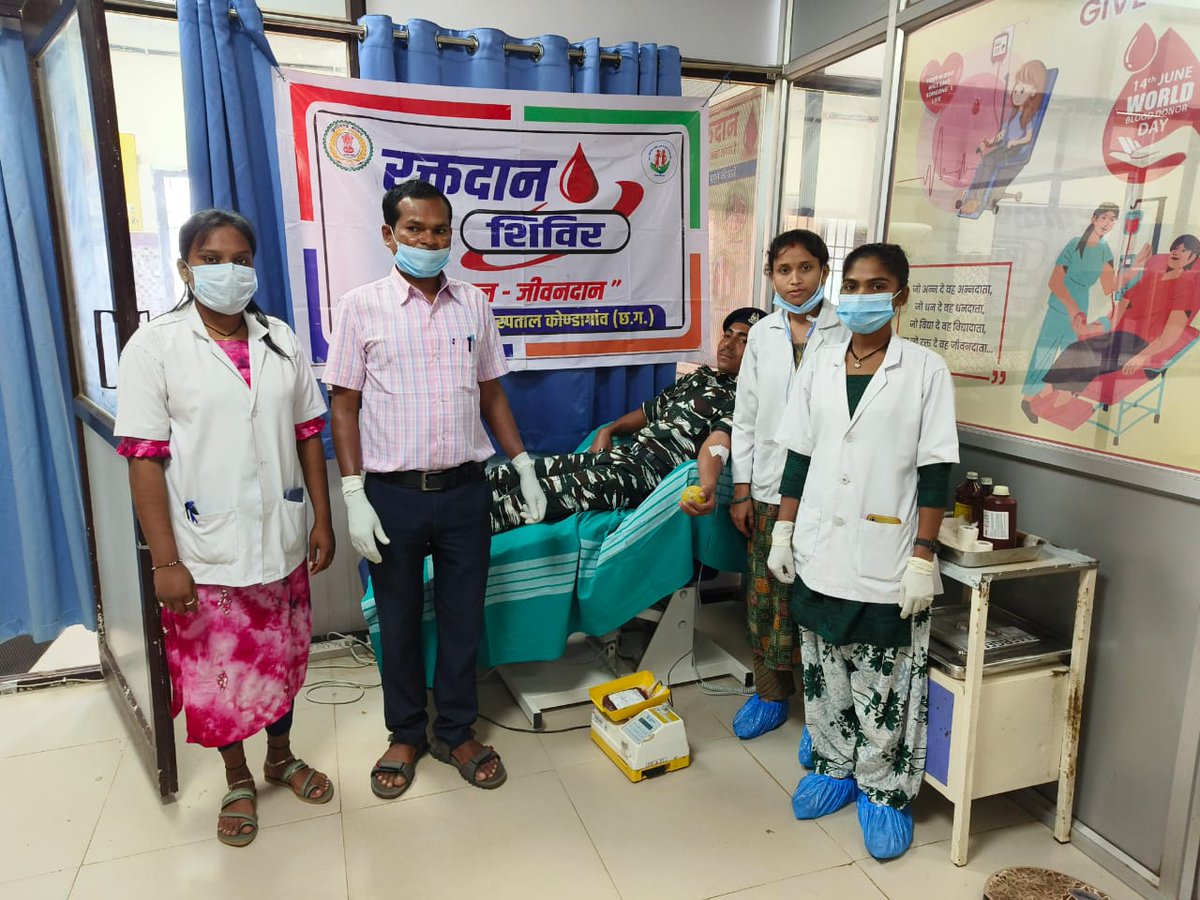 Our personnel donated blood during #blooddonationcampaign organized at #DistrictHospital Kondagaon