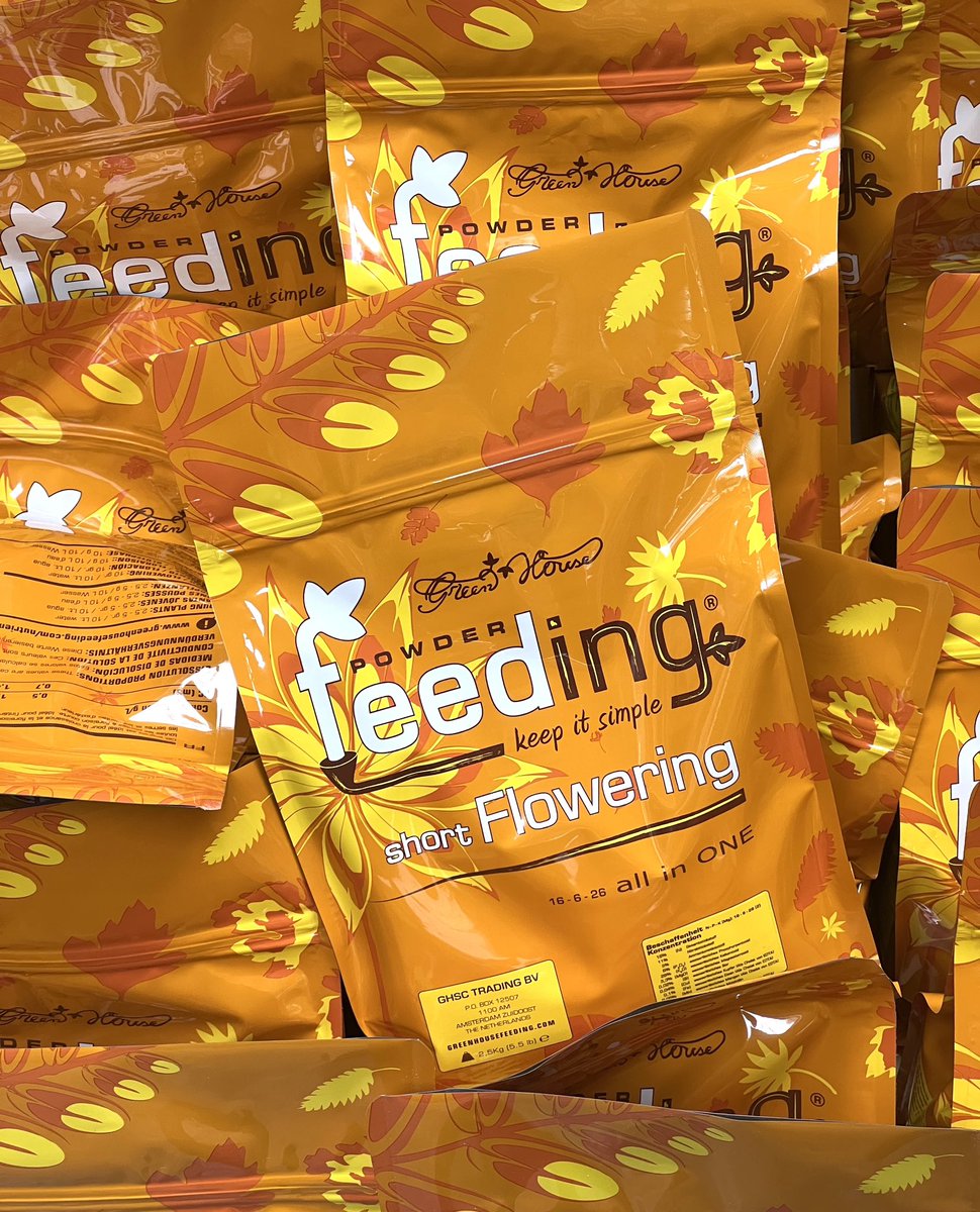 ghfeeding's tweet photo. Growing plants with a short flowering time of 8 weeks or less? This is the bag for you! ✨ 

The short Flowering formula is ideal as a one-part nutrient solution for auto flowering plants. 🌱 https://t.co/P8Z8Y194BK https://t.co/M9yNwrnOAW