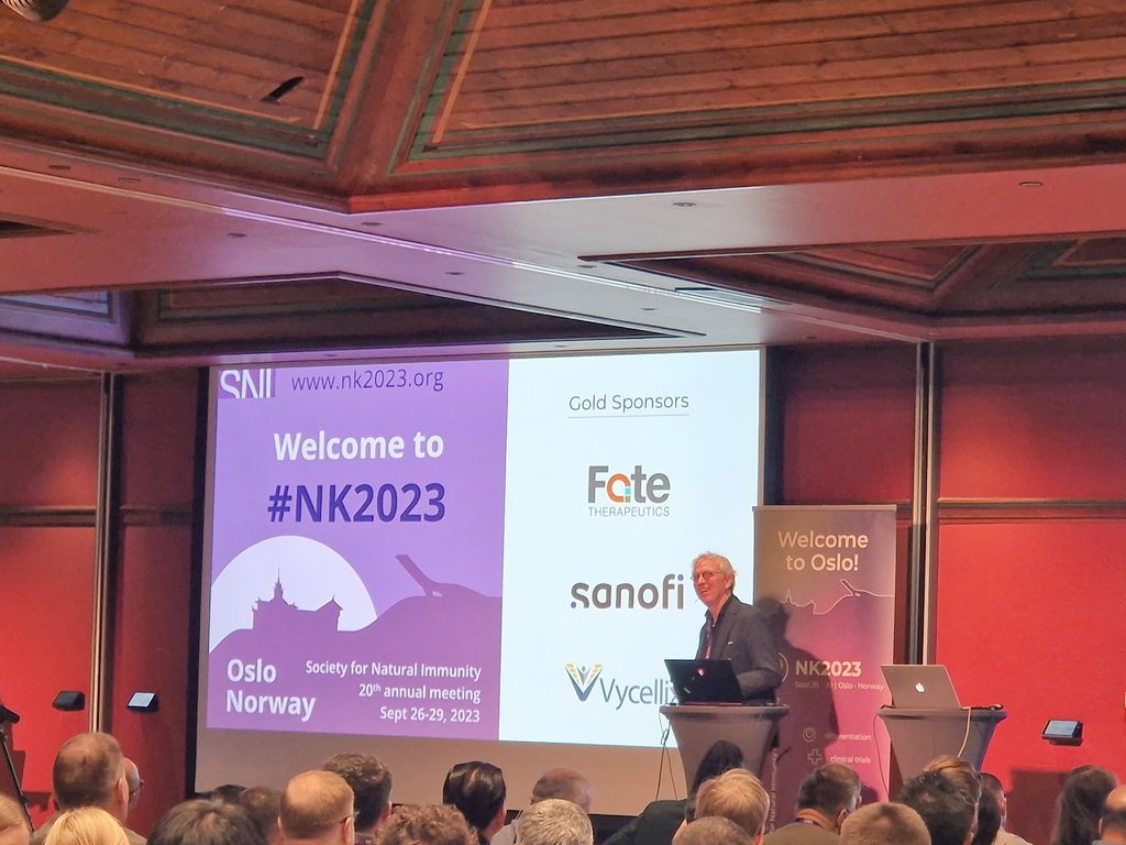 Clinical Day at #NK2023 is finally here, officially opened by Kalle Malmberg, we are all super excited to learn the latest on clinical developments on NK cells!