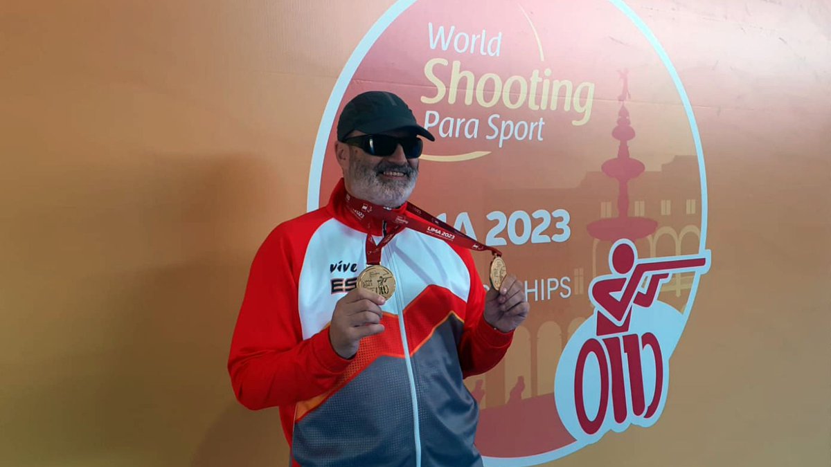 dxtadaptado's tweet photo. Ager Solabarrieta, bicampeón del mundo en carabina para ciegos 🥇🥇 El tirador vasco logra en la modalidad de pie diez metros su segunda medalla de oro en el Mundial de Lima 🇵🇪
📰 NOTICIA de @JesusOrtizDXT ➡️  https://t.co/0Ms97C1vY4 https://t.co/5fneRCyKAD