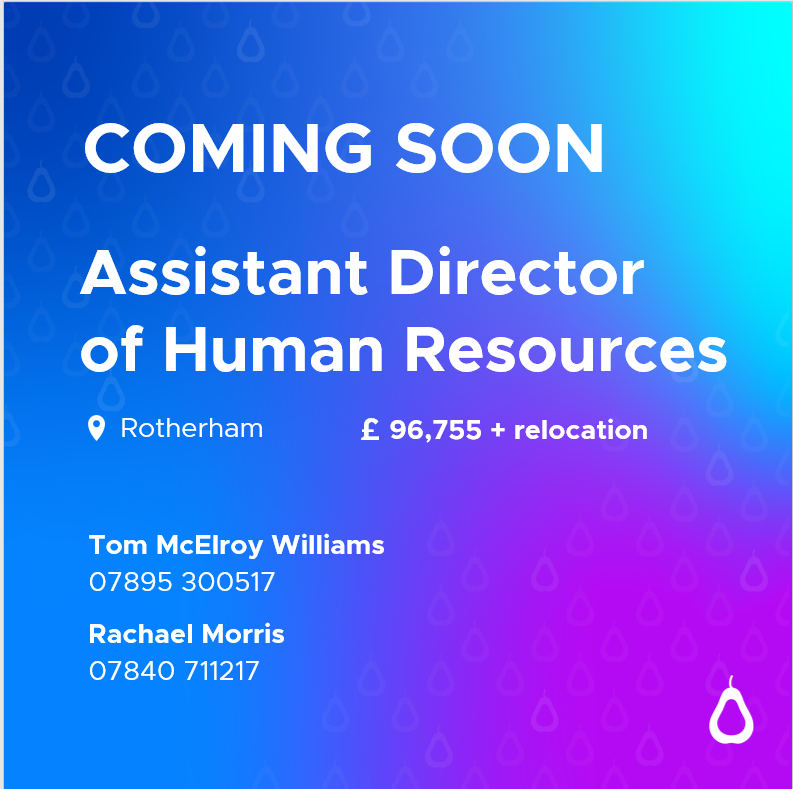 Coming soon... get in touch to find out more! 
 
#Rotherham #Executivesearch #HRjob #newjob #localgov