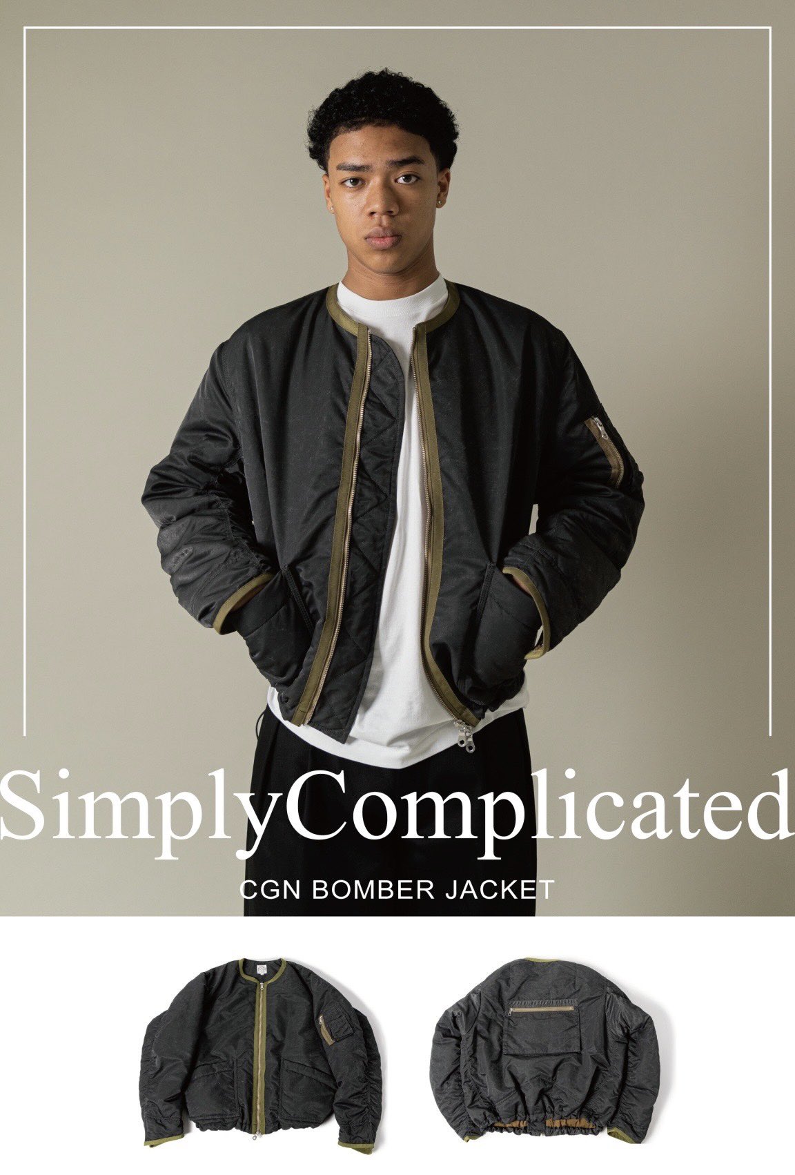 ジャケット・アウター SIMPLYCOMPLICATED CGN BOMBER JACKET 2 simply complicated CGN bomber jacket SimplyComplicated 