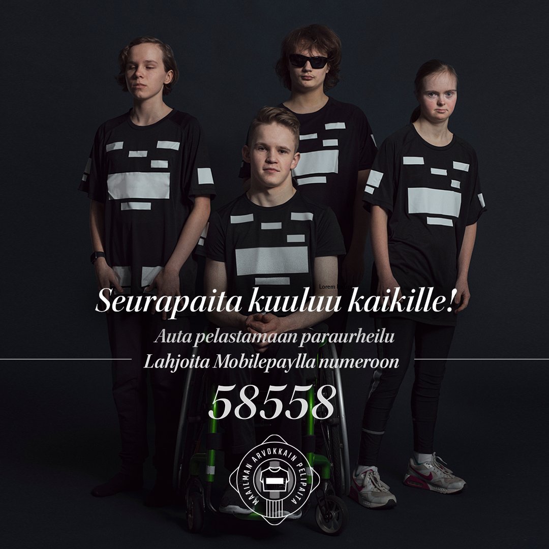 🥳 Tänään vietetään Seurapaitapäivää!

😔 On kuitenkin hyvä muistaa, että kaikilla ei vielä seurapaitaa ole.

🤝 Tue toimintarajoitteisten lasten ja nuorten liikuntamahdollisuuksia. Lahjoita Maailman arvokkain pelipaita -keräykseen!

👉 paralympia.fi/ajankohtaista/…

#Seurasydän